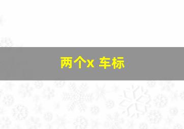 两个x 车标